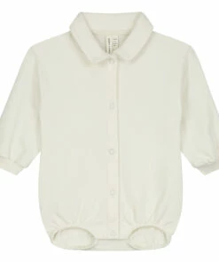 Organic Cotton Polo Baby Grow Gray Label Fashion Baby