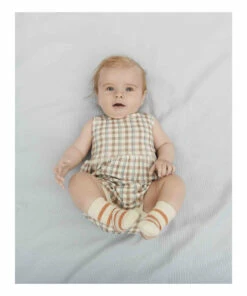 Organic Cotton Print Jumpsuit Apricot FUB Fashion Baby -Baby Tops Elegant Store organic cotton print jumpsuit apricot fub fashion baby 2
