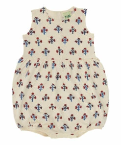 Organic Cotton Print Jumpsuit Ecru FUB Fashion Baby