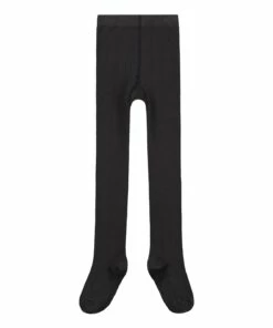 Organic Cotton Ribbed Tights Black Gray Label Fashion Baby, Children