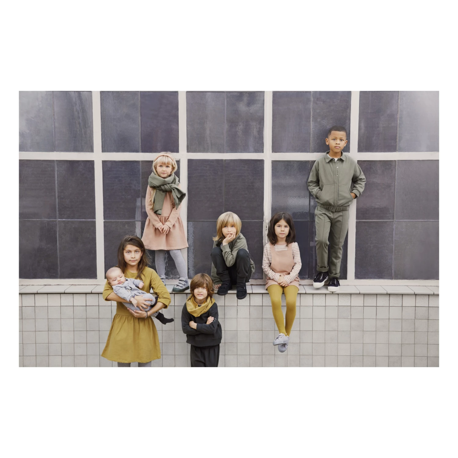 Organic Cotton Ribbed Tights Mustard Gray Label Fashion Baby, Children 2 Organic Cotton Ribbed Tights Mustard Gray Label Fashion Baby, Children - Image 2