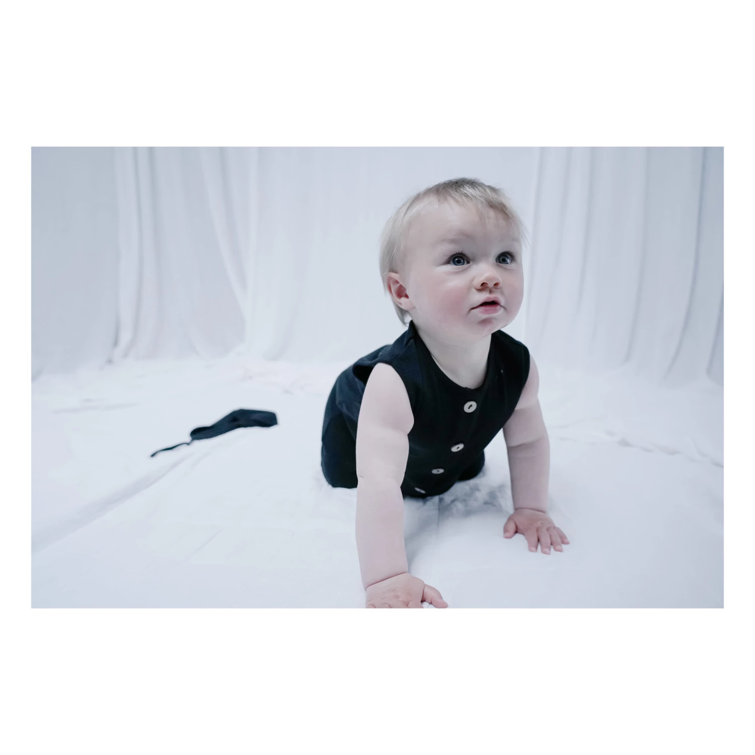 Organic Cotton Romper Black Bamboo Baby Fashion Baby 3 Organic Cotton Romper Black Bamboo Baby Fashion Baby - Image 3