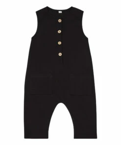 Organic Cotton Romper Black Bamboo Baby Fashion Baby