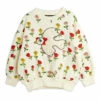 Organic Cotton Rose Sweatshirt Ecru Mini Rodini Fashion Baby, Children