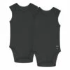 Organic Cotton Sleeveless Bodysuit - Capsule Homewear - Black Gray Label Fashion Baby