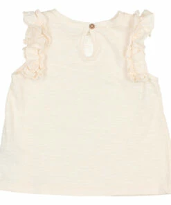 Organic Cotton Slub Frill Top Ecru Búho Fashion Baby -Baby Tops Elegant Store organic cotton slub frill top ecru b uacute ho fashion baby 2