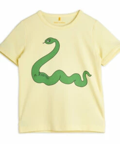 Organic Cotton Snake T-shirt Yellow Mini Rodini Fashion Baby, Children