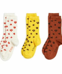 Organic Cotton Socks - Set of 3 Ochre Mini Rodini Fashion Baby, Children