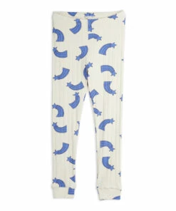 Organic Cotton Star Leggings Ecru Mini Rodini Fashion Baby, Children