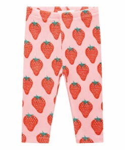 Organic Cotton Strawberry Baby Leggings Pink Bobo Choses Fashion Baby