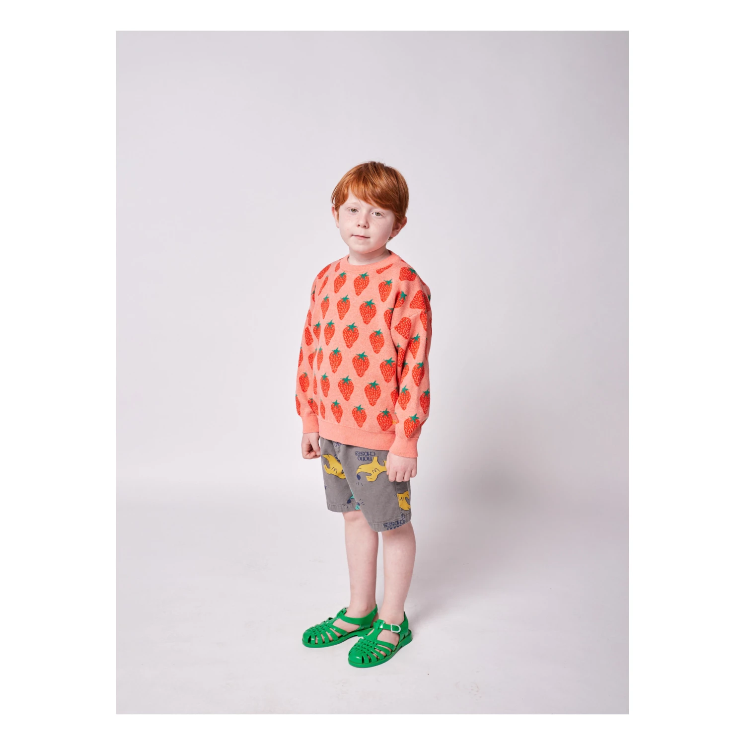 Organic Cotton Strawberry Jumper Pink Bobo Choses Fashion Baby, Children 3 Organic Cotton Strawberry Jumper Pink Bobo Choses Fashion Baby, Children - Image 3