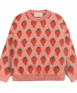 Organic Cotton Strawberry Jumper Pink Bobo Choses Fashion Baby, Children