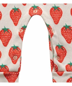 Organic Cotton Strawberry Pyjamas Ecru Bobo Choses Fashion Baby -Baby Tops Elegant Store organic cotton strawberry pyjamas ecru bobo choses fashion baby 3