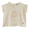 Organic Cotton Strawberry T-shirt Ecru Emile et Ida Fashion Baby, Children