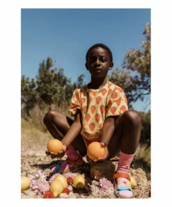 Organic Cotton Strawberry T-shirt Yellow Bobo Choses Fashion Baby, Children -Baby Tops Elegant Store organic cotton strawberry t shirt yellow bobo choses fashion baby children 2