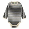 Organic Cotton Striped Babygrow Navy blue FUB Fashion Baby