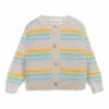 Organic Cotton Striped Cardigan Grey Bobo Choses Fashion Baby