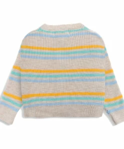 Organic Cotton Striped Cardigan Grey Bobo Choses Fashion Baby -Baby Tops Elegant Store organic cotton striped cardigan grey bobo choses fashion baby 2