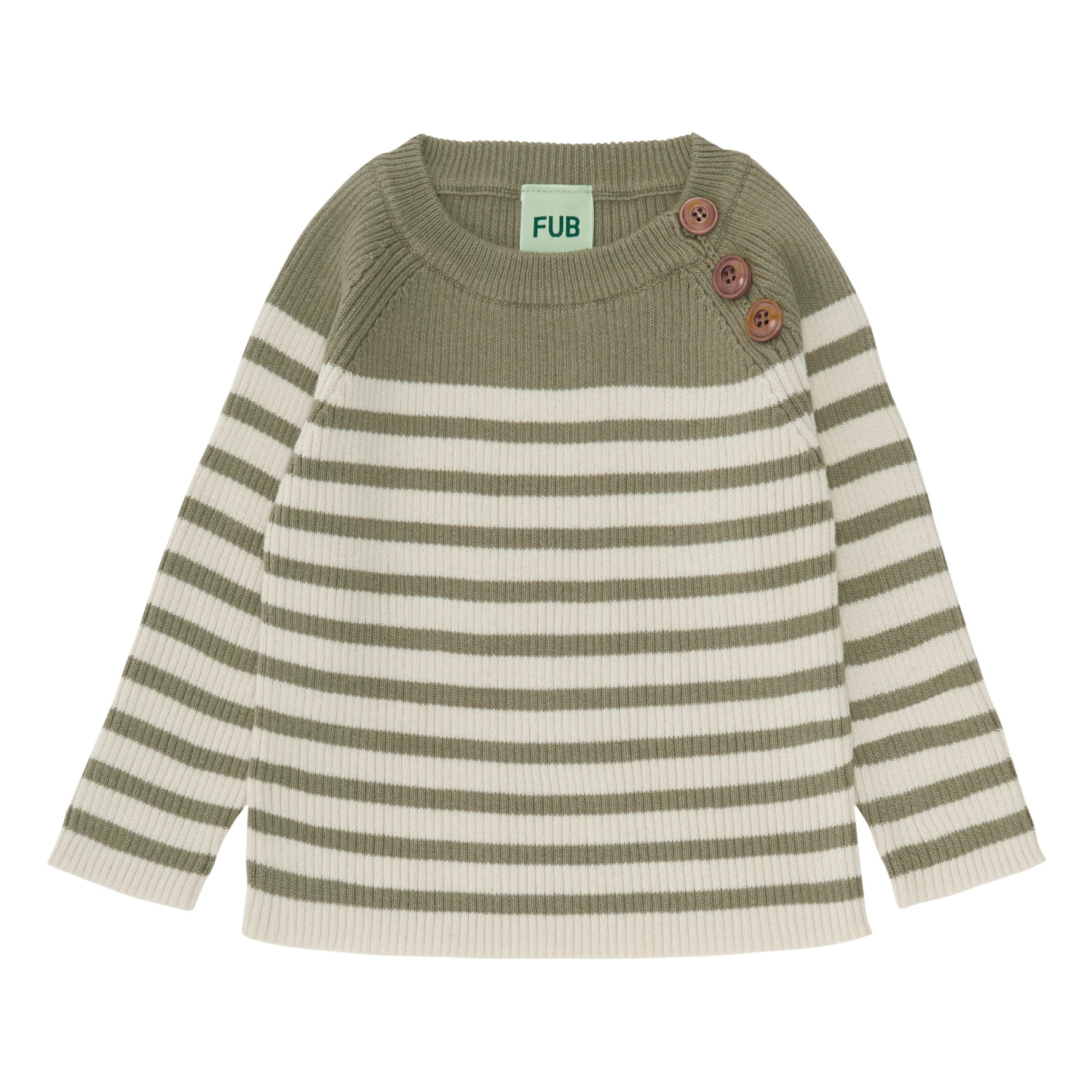 Organic Cotton Striped Jumper Ecru FUB Fashion Baby 1 Organic Cotton Striped Jumper Ecru FUB Fashion Baby