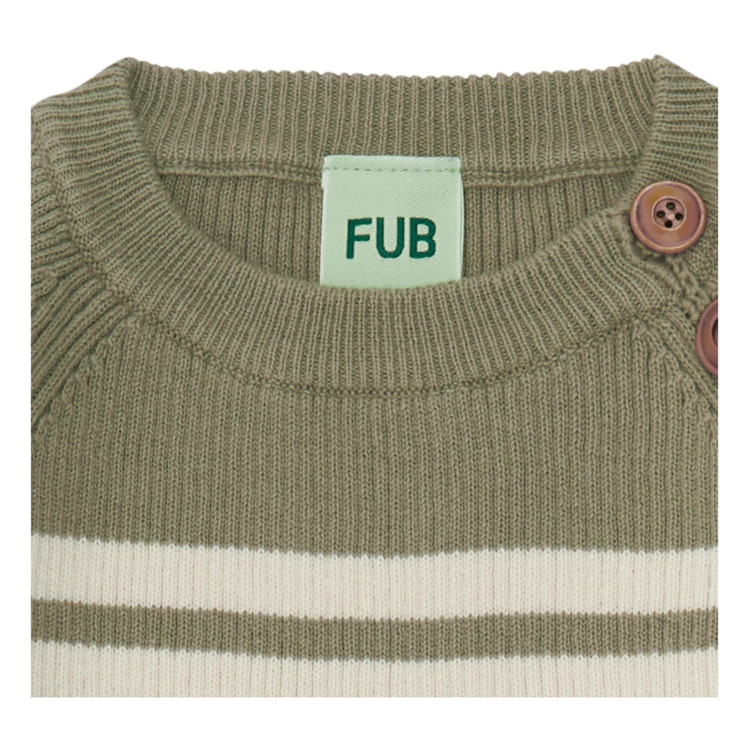 Organic Cotton Striped Jumper Ecru FUB Fashion Baby 2 Organic Cotton Striped Jumper Ecru FUB Fashion Baby - Image 2