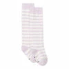 Organic Cotton Striped Long Socks Lilac Gray Label Fashion Baby, Children