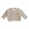 Organic Cotton Striped Sweatshirt Blue Tocoto Vintage Fashion Baby