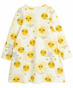 Organic Cotton Sun Dress Ecru Mini Rodini Fashion Baby, Children -Baby Tops Elegant Store organic cotton sun dress ecru mini rodini fashion baby children 2