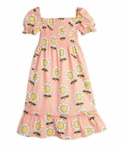 Organic Cotton Sunflower Dress Pale pink Mini Rodini Fashion Baby, Children