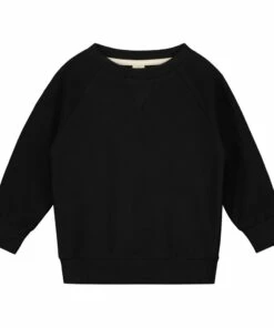 Organic Cotton Sweatshirt Black Gray Label Fashion Baby, Children