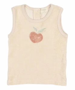 Organic Cotton Terry Cloth Peach Tank Top Beige Búho Fashion Baby