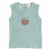 Organic Cotton Terry Cloth Peach Tank Top Green water Búho Fashion Baby