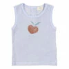 Organic Cotton Terry Cloth Peach Tank Top Light blue Búho Fashion Baby