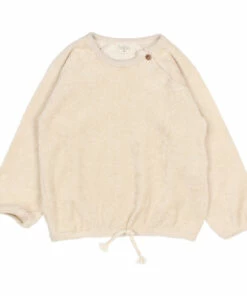 Organic Cotton Terry Cloth Sweatshirt Beige Búho Fashion Baby