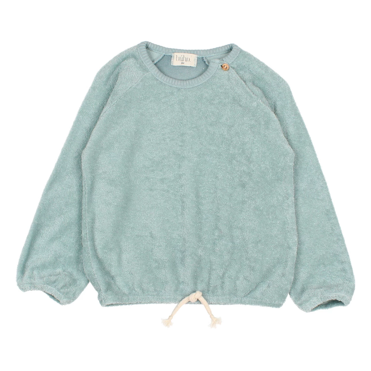 Organic Cotton Terry Cloth Sweatshirt Green water Búho Fashion Baby 1 Organic Cotton Terry Cloth Sweatshirt Green water Búho Fashion Baby