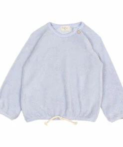 Organic Cotton Terry Cloth Sweatshirt Light blue Búho Fashion Baby