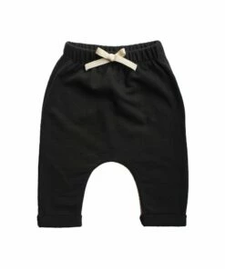 Organic Cotton Trousers Black Gray Label Fashion Baby