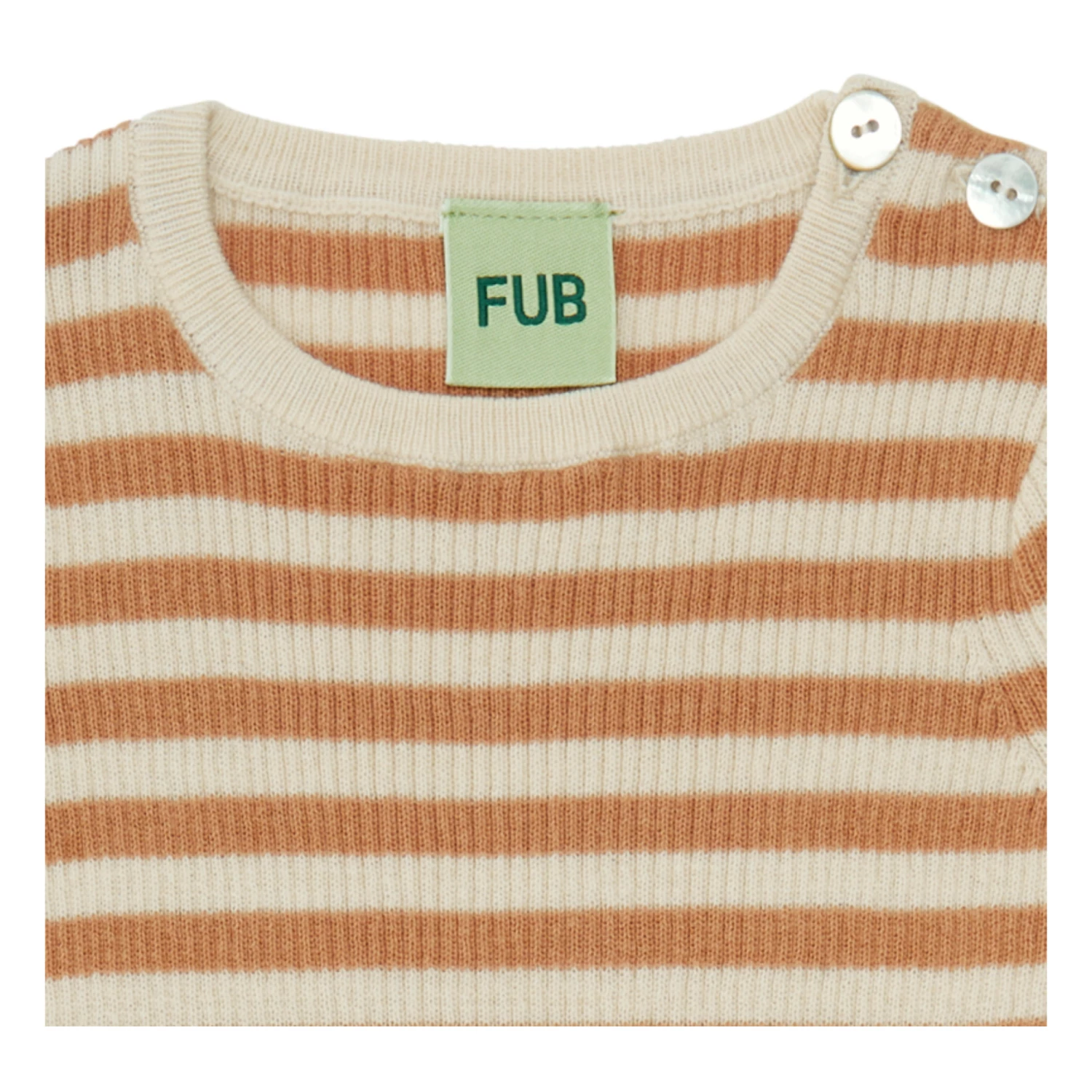 Organic Cotton Two-Tone Babygrow Apricot FUB Fashion Baby 2 Organic Cotton Two-Tone Babygrow Apricot FUB Fashion Baby - Image 2