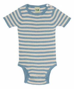 Organic Cotton Two-Tone Babygrow Light blue FUB Fashion Baby