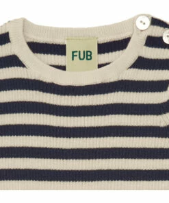 Organic Cotton Two-Tone Babygrow Navy blue FUB Fashion Baby -Baby Tops Elegant Store organic cotton two tone babygrow navy blue fub fashion baby 2