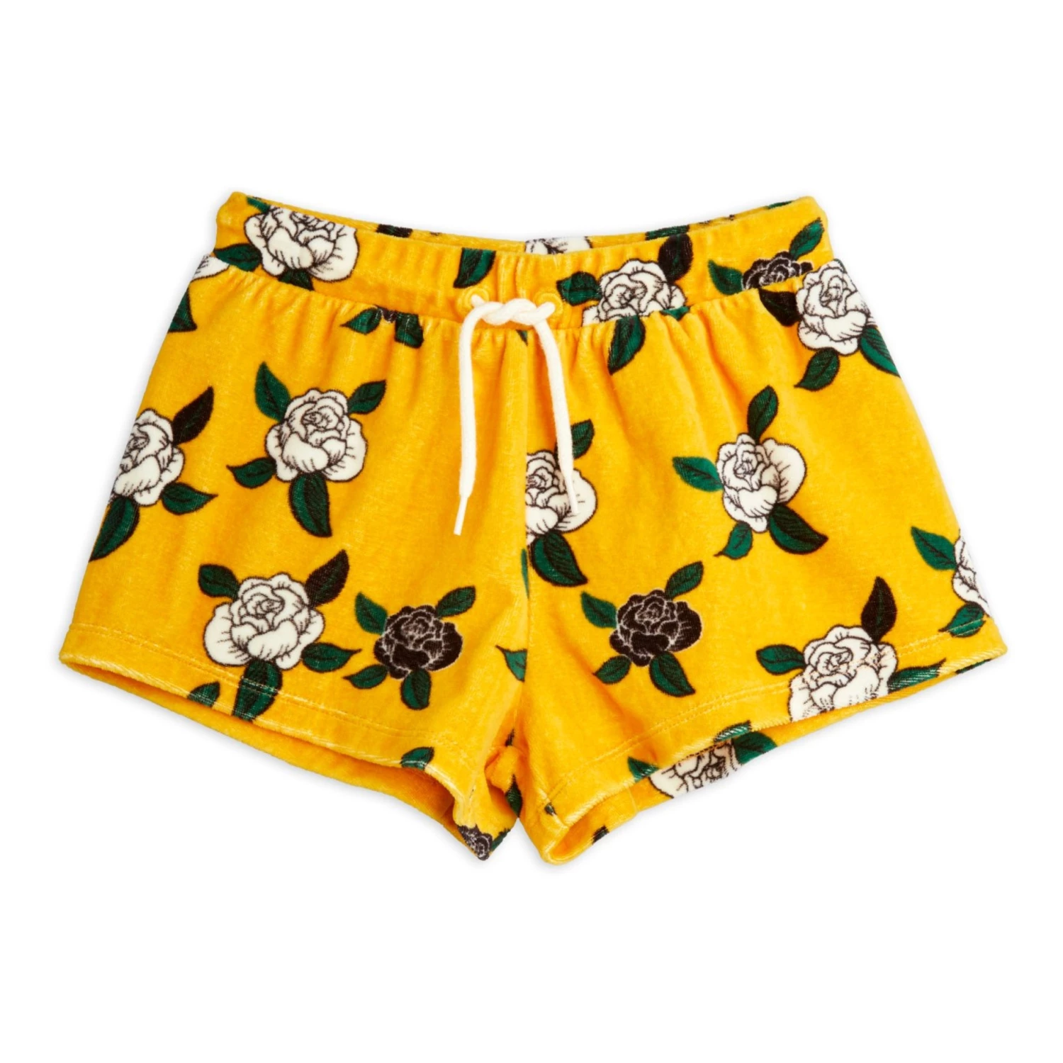 Organic Cotton Velour Rose Shorts Yellow Mini Rodini Fashion Baby, Children 1 Organic Cotton Velour Rose Shorts Yellow Mini Rodini Fashion Baby, Children