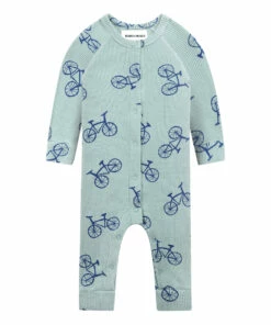 Organic Cotton Waffle Bicycle Pyjamas Green water Bobo Choses Fashion Baby