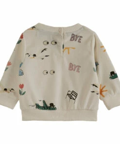Organic Cotton Weather Sweatshirt Ecru Emile et Ida Fashion Baby, Children 5 Organic Cotton Weather Sweatshirt Ecru Emile et Ida Fashion Baby, Children -Baby Tops Elegant Store organic cotton weather sweatshirt ecru emile et ida fashion baby children 2