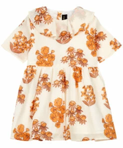 Organic Cotton Woven Dress Beige Mini Rodini Fashion Baby, Children