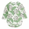 Organic Cotton Zebra Baby Bodysuit Green Mini Rodini Fashion Baby