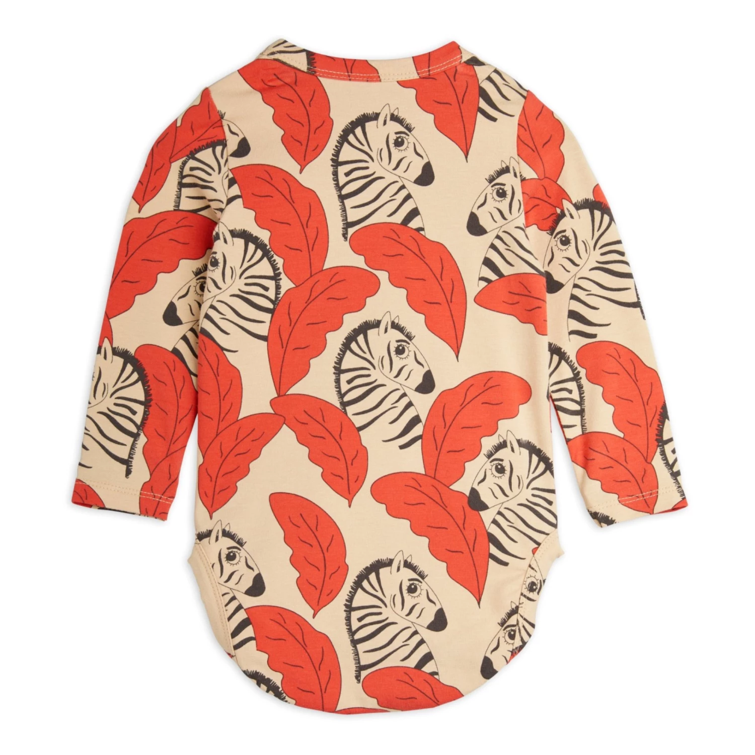 Organic Cotton Zebra Baby Bodysuit Orange Mini Rodini Fashion Baby 3 Organic Cotton Zebra Baby Bodysuit Orange Mini Rodini Fashion Baby - Image 3