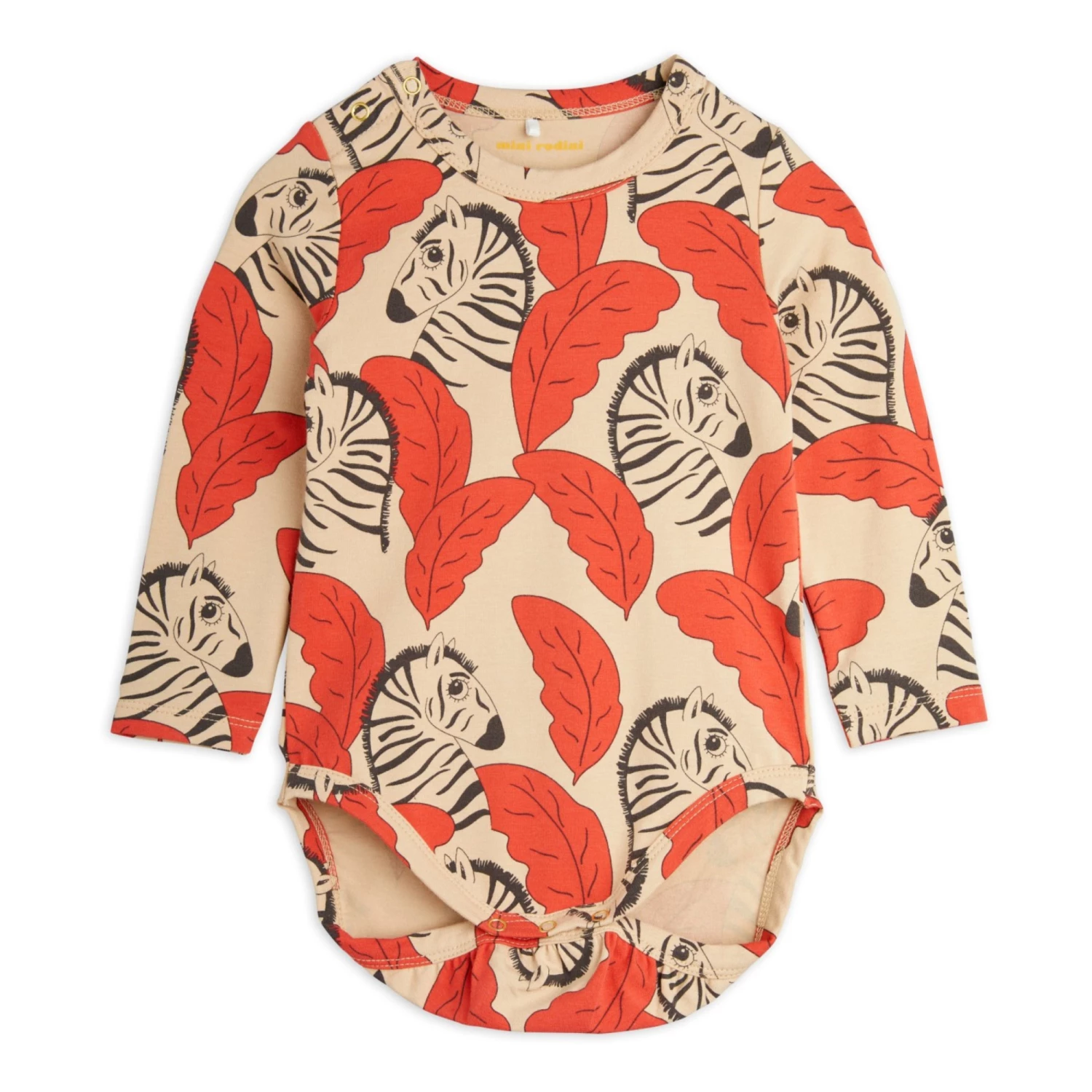 Organic Cotton Zebra Baby Bodysuit Orange Mini Rodini Fashion Baby 1 Organic Cotton Zebra Baby Bodysuit Orange Mini Rodini Fashion Baby