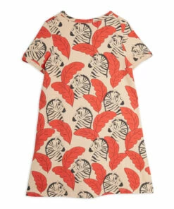 Organic Cotton Zebra Dress Orange Mini Rodini Fashion Baby, Children -Baby Tops Elegant Store organic cotton zebra dress orange mini rodini fashion baby children 2