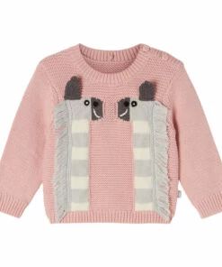 Organic Cotton Zebra Jumper Pink Stella McCartney Kids Fashion Baby
