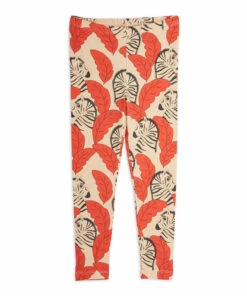 Organic Cotton Zebra Leggings Orange Mini Rodini Fashion Baby, Children -Baby Tops Elegant Store organic cotton zebra leggings orange mini rodini fashion baby children 2