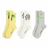 Organic Cotton Zebra Socks - Set of 3 Yellow Mini Rodini Fashion Baby, Children